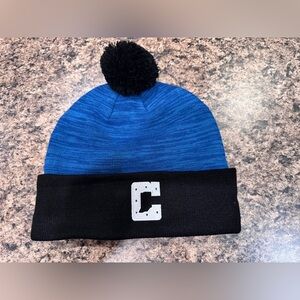 NWT Indianapolis Colts Lucas Oil Pom Beanie Hat, Black/Blue, Unisex, One Size